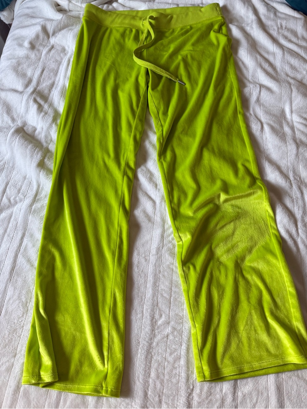 Aerie Wide-Leg Lounge Pants in Neon Lime with Drawstring Waist